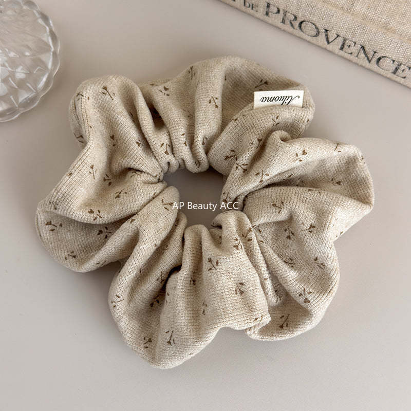 E관 - 니트 플라워 프린트 빈티지 곱창 헤어밴드 [27618] 25.10-5