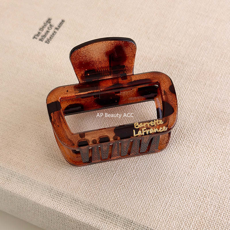 E관 - 골드 레터링 투명 사각형 집게핀 [27491] 25.09-4