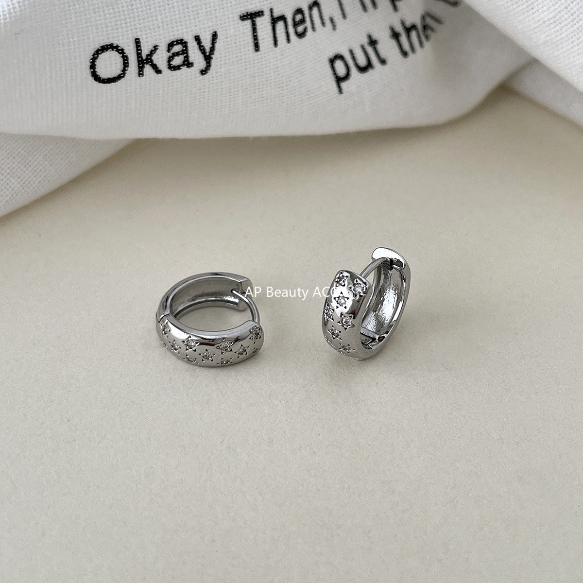 A관 - 925 은침 별 큐빅 귀걸이 [EH-4031] 25.10-3