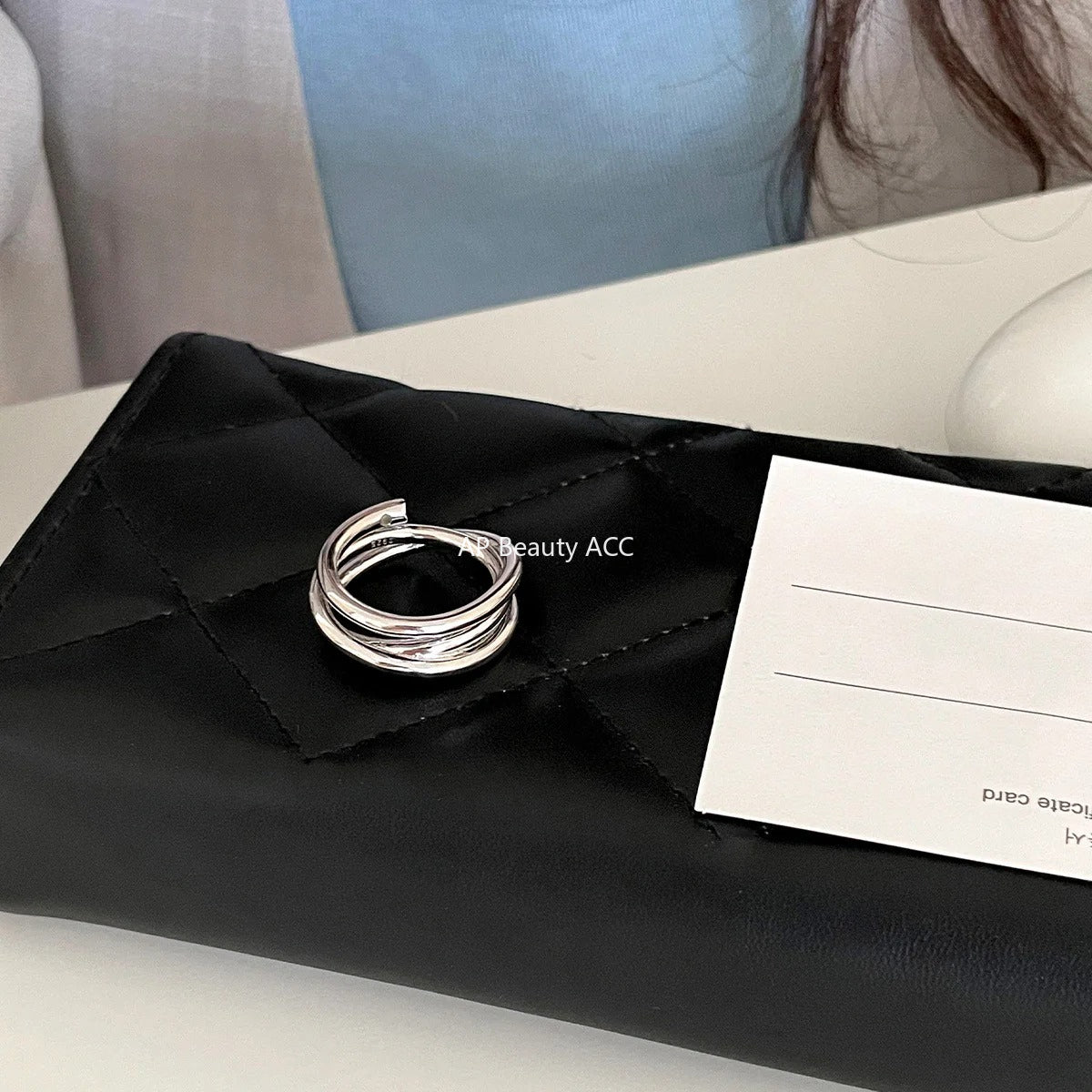 A관 - 925 실버 진주 레이어 반지 [JZ-0707] 25.10-3