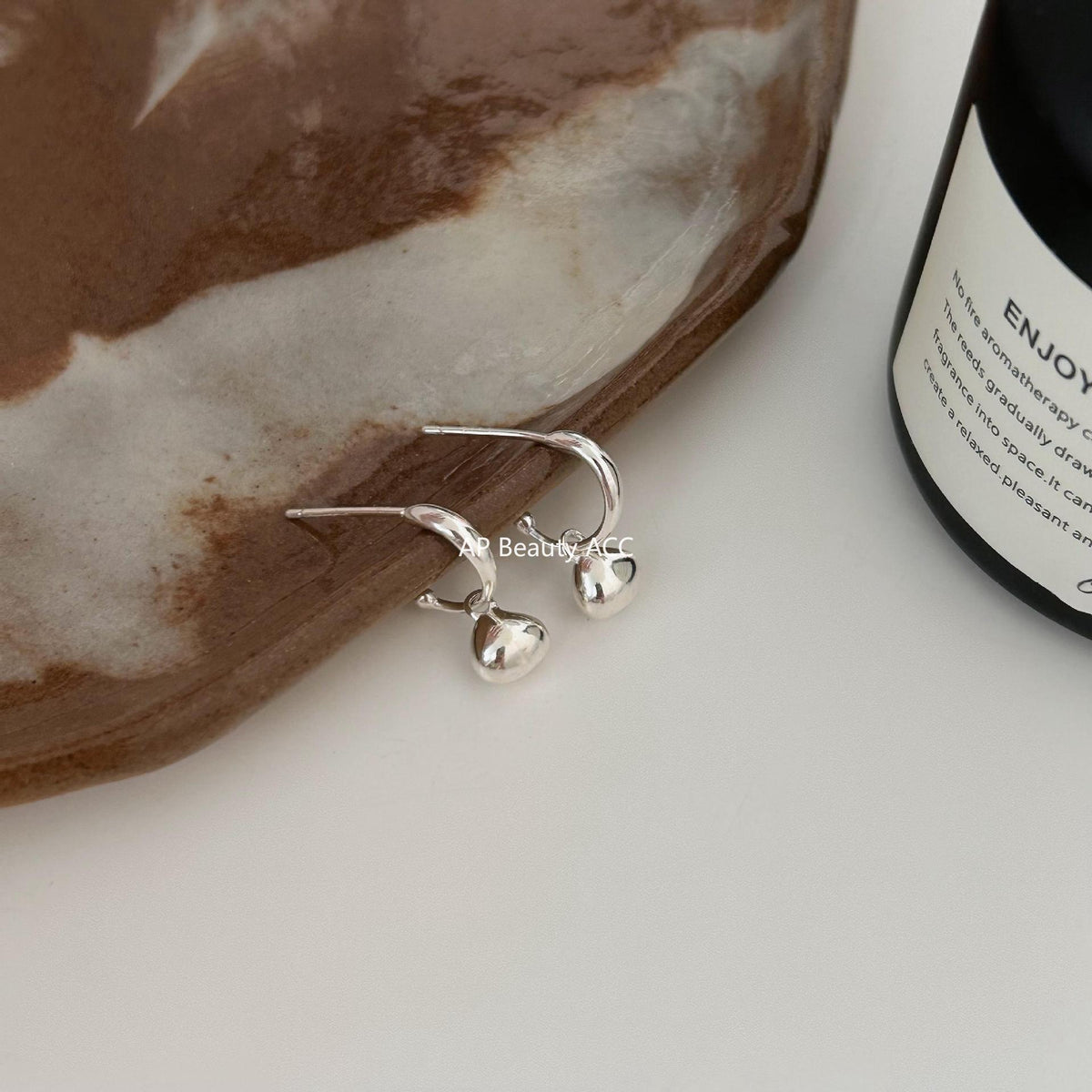 F관 - 925 실버 비정형 실버볼 C형 귀걸이 [C945] 25.11-2