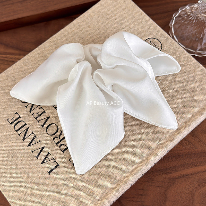 E관 - 새틴 스카프 포니테일 사각 곱창 헤어밴드 [27567] 25.10-3