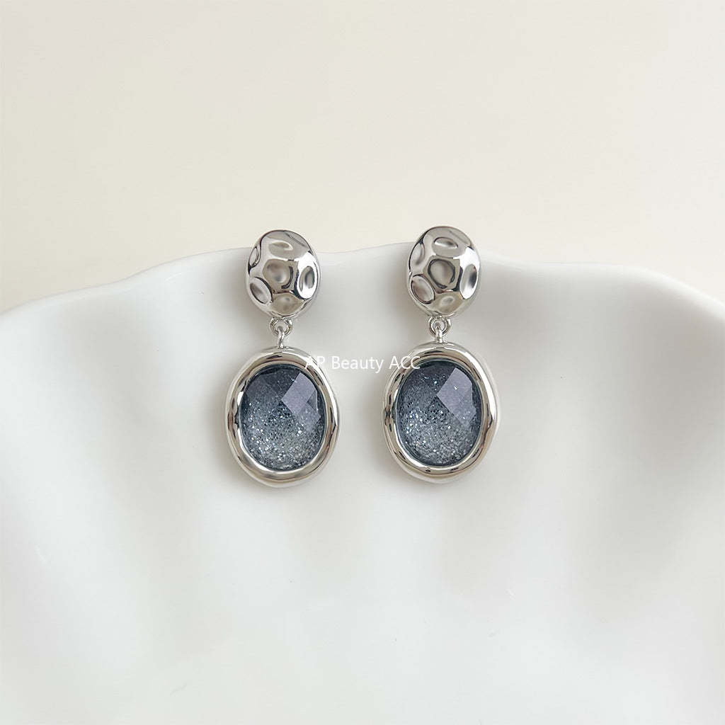 C관 - 925 은침 핸드메이드 별 디자인 원형 드롭 귀걸이 [6944] 25.10-4