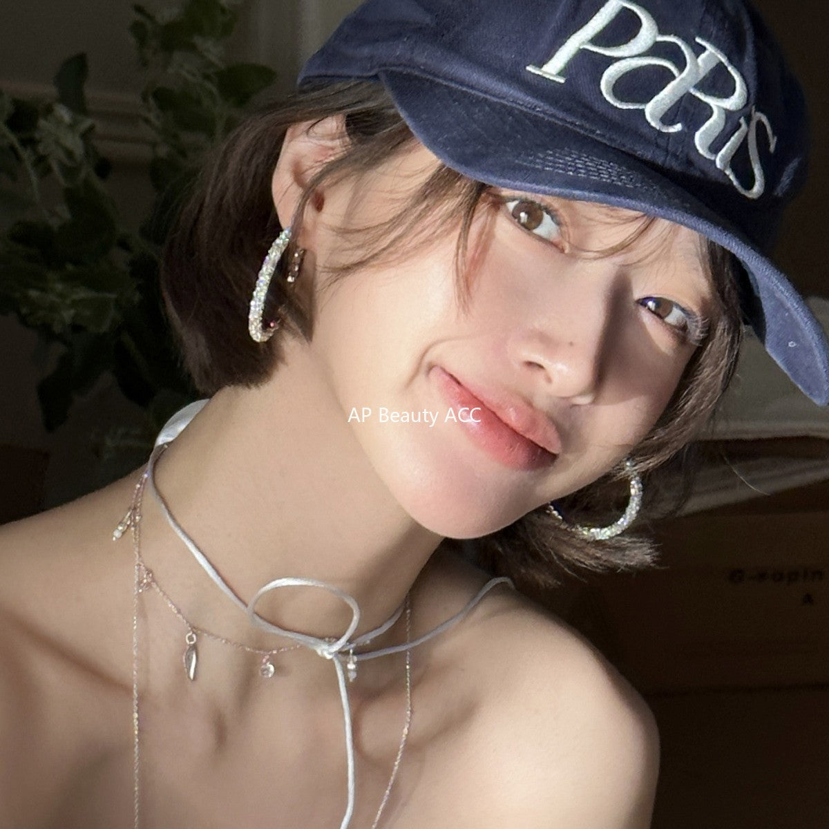 A관 - 블링블링 큐빅 빅 원형 귀걸이 [EH-4003] 25.10-1