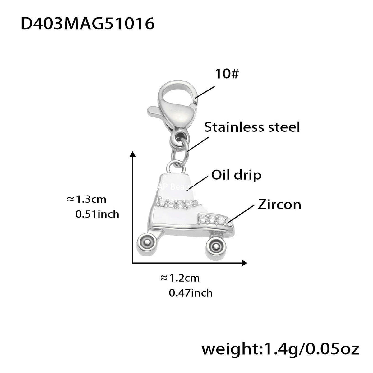 D관 - 스테인리스 스틸 큐빅 과일 열기구 지구본 펜던트 목걸이 팔찌 반지 [TXP422] 25.10-4