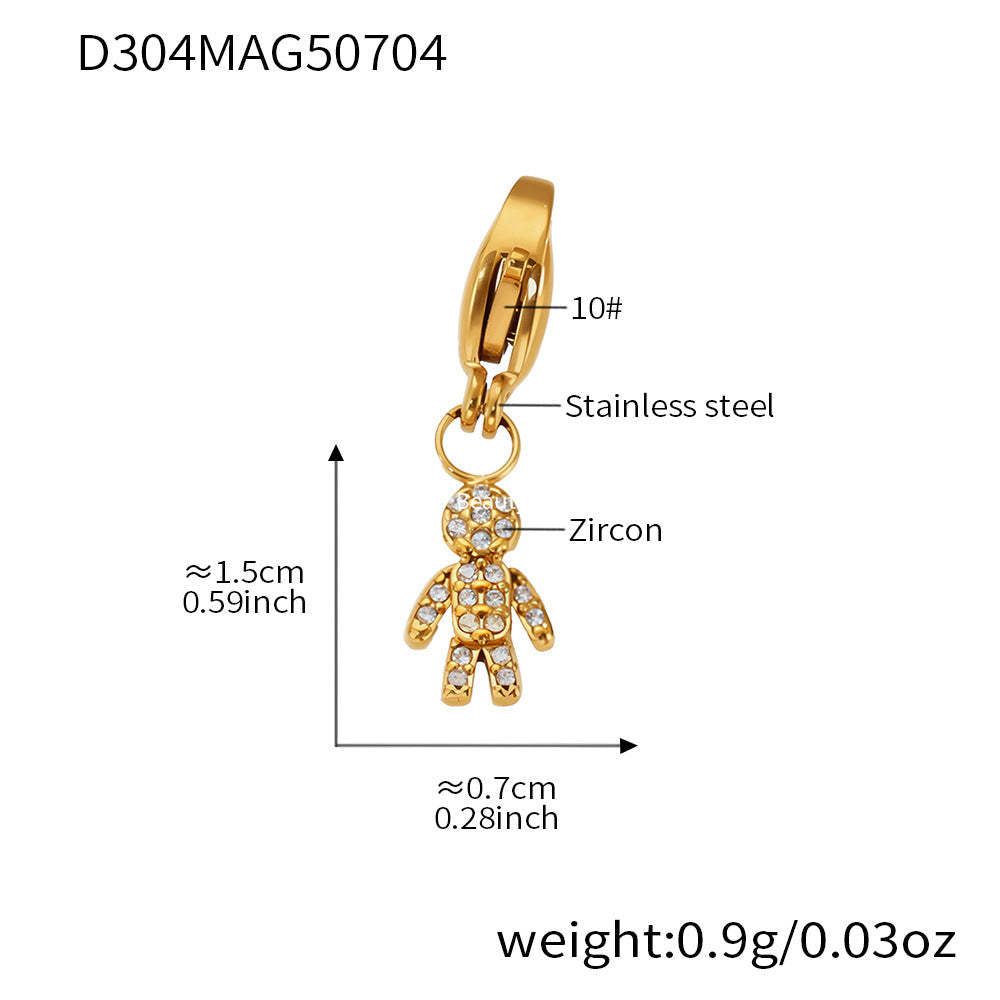 D관 - 스테인리스 스틸 DIY 다중 펜던트 팔찌 목걸이 [E670] 25.09-4