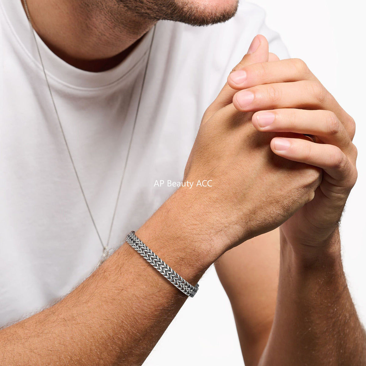 G관 - 스테인리스 샌딩 드래곤 체인 자석 잠금 팔찌 [BR-1733] 25.11-2