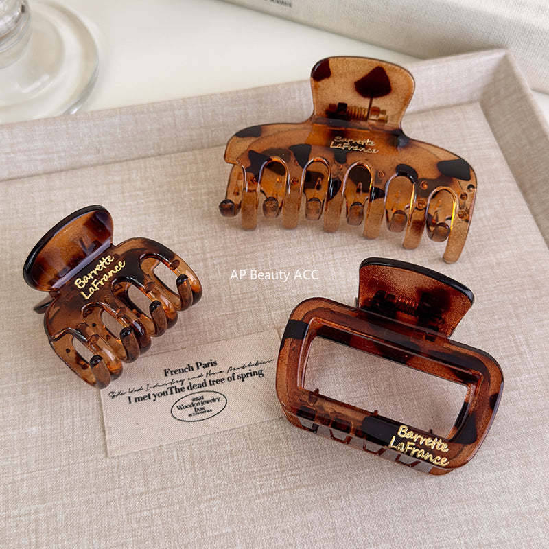 E관 - 골드 레터링 투명 사각형 집게핀 [27491] 25.09-4