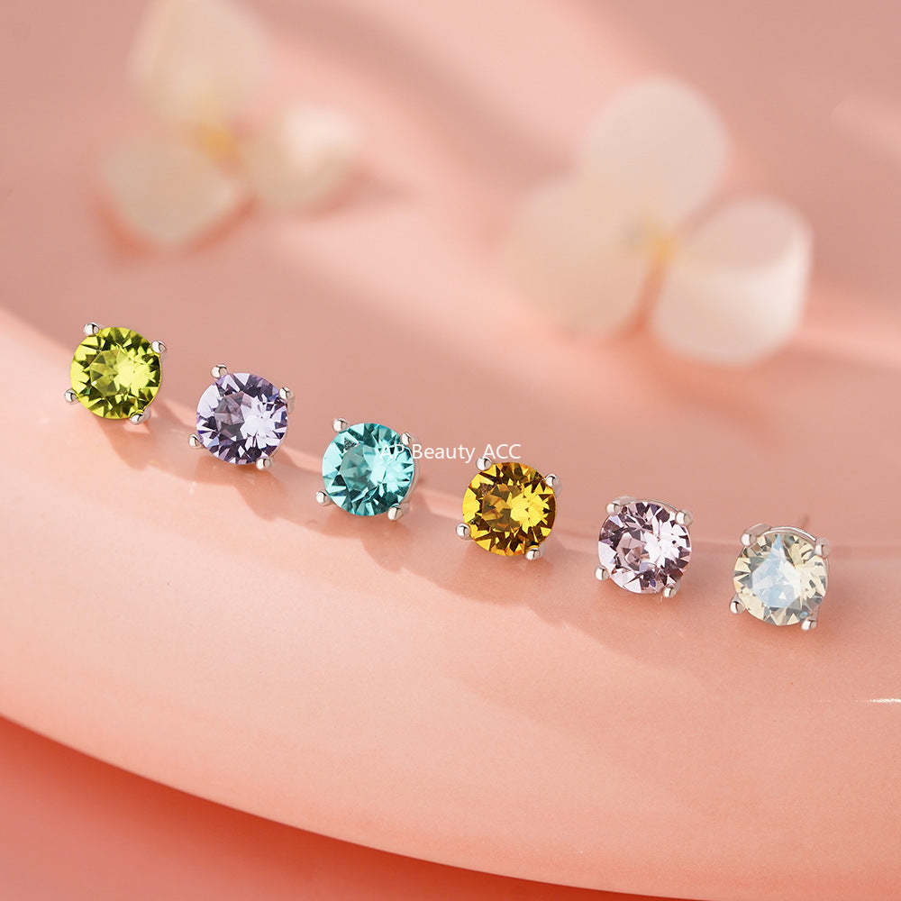 B관 - 999 실버 스와로스키 큐빅 귀걸이 [YC8779E_1] 25.12-2