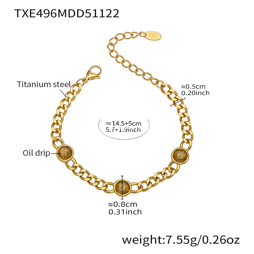 D관 - 스테인리스 스틸 진주 펜던트 18K 도금 목걸이 팔찌 [TXP496] 25.11-4