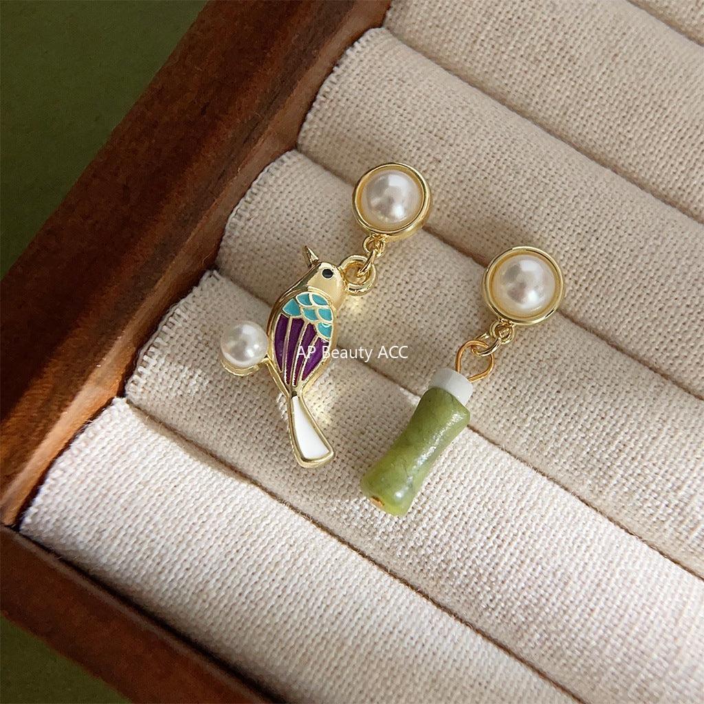 C관 - 14K 도금 핸드메이드 비대칭 새 디자인 2024 유행 귀걸이 [3686] 24.03-5