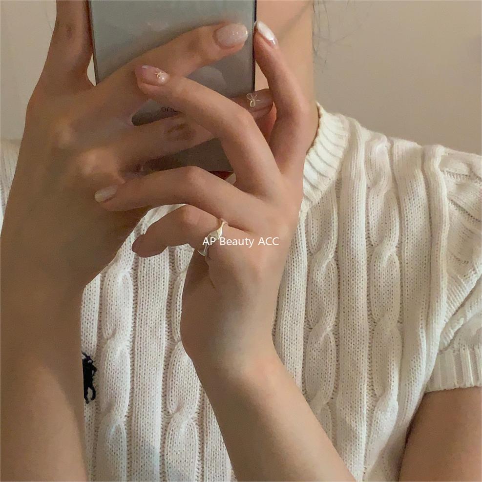 F관 - 925 실버 곡선 디자인 오픈형 반지 [J2021] 24.06-2