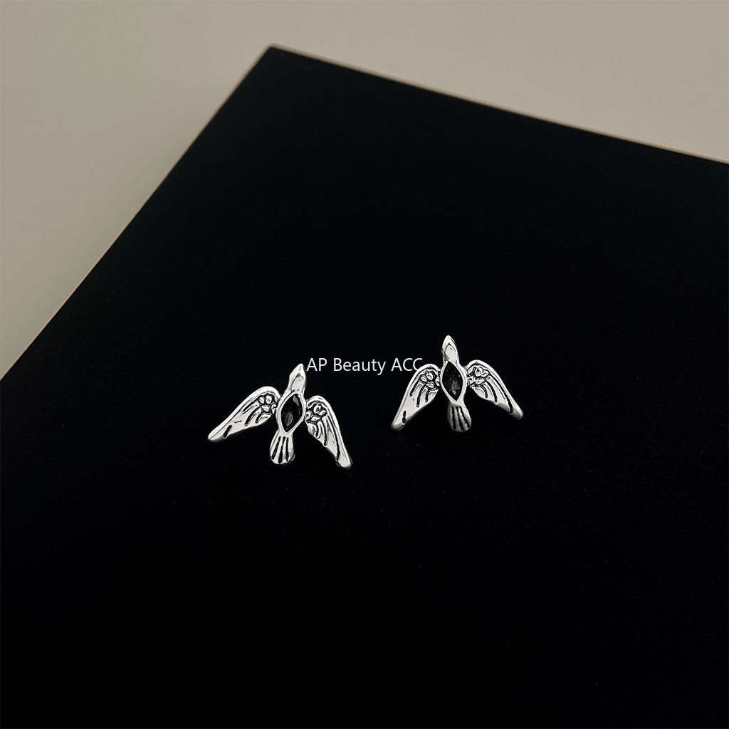 C관 - 큐빅 새 디자인 925 은침 귀걸이 [5929] 25.04-4