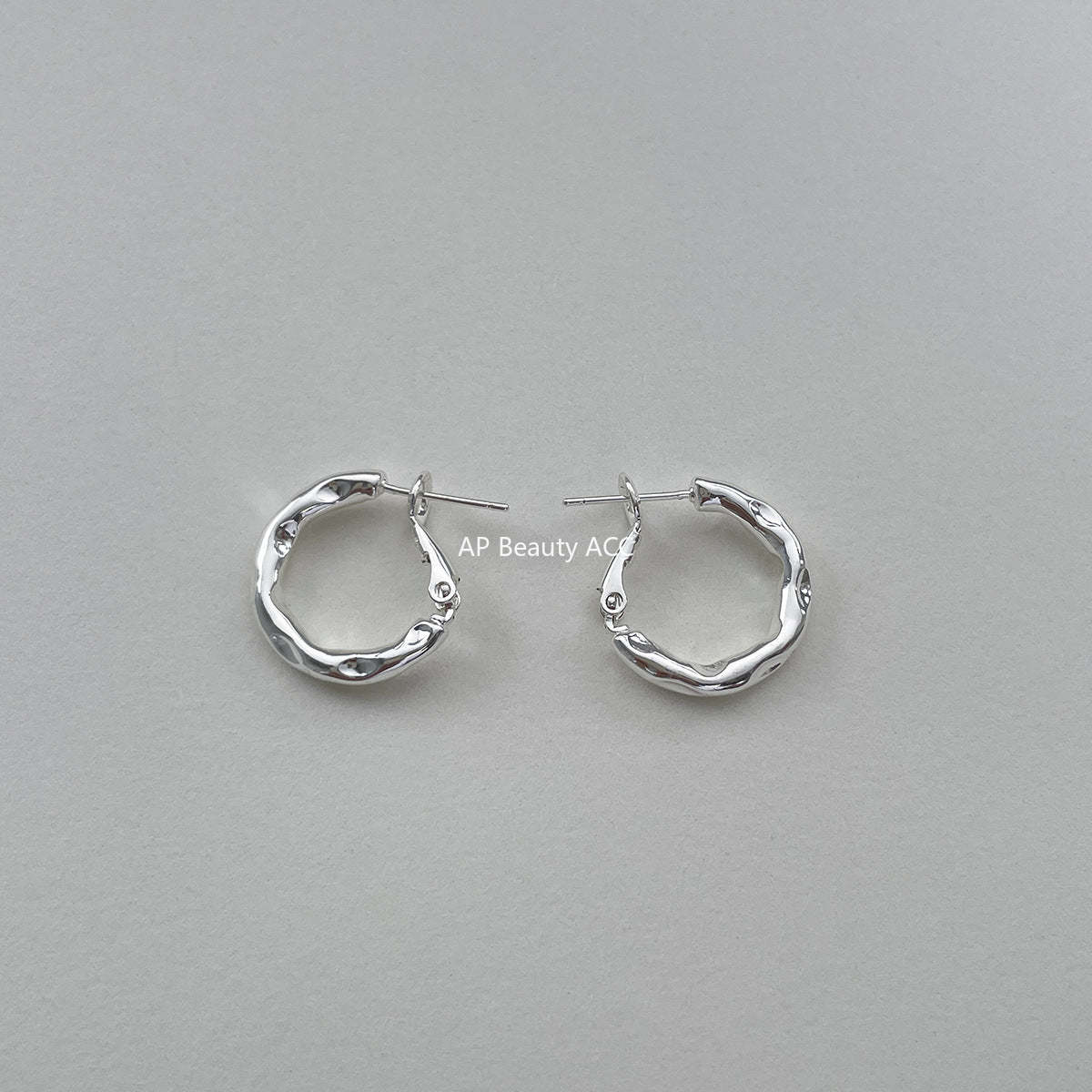 A관 - 925 은침 비정형 심플 링 귀걸이 [EH-4122] 25.12-2