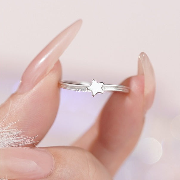 B관 - 999 실버 별 포인트 심플 반지 [YC4119R_1] 25.11-2