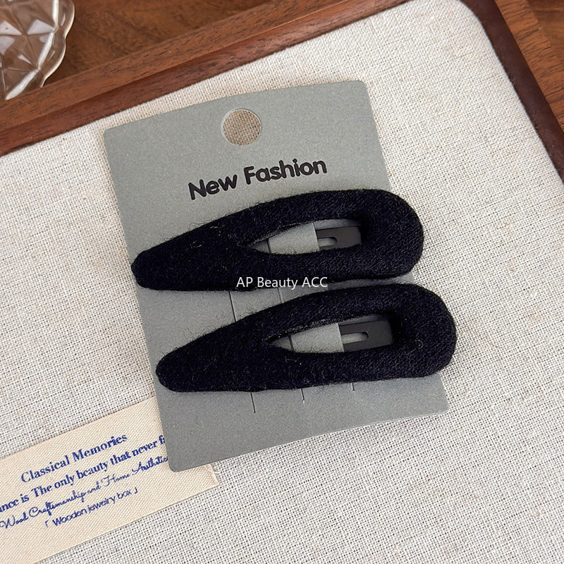 E관 - 모직 물방울 모양 사이드 헤어핀 [27647] 25.11-1