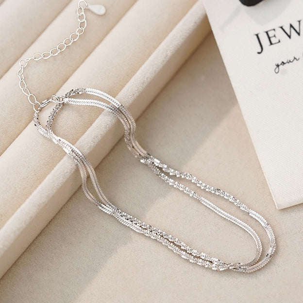 B관 - 925 실버 물결빛 목걸이 [YC0671N_1] 25.10-2