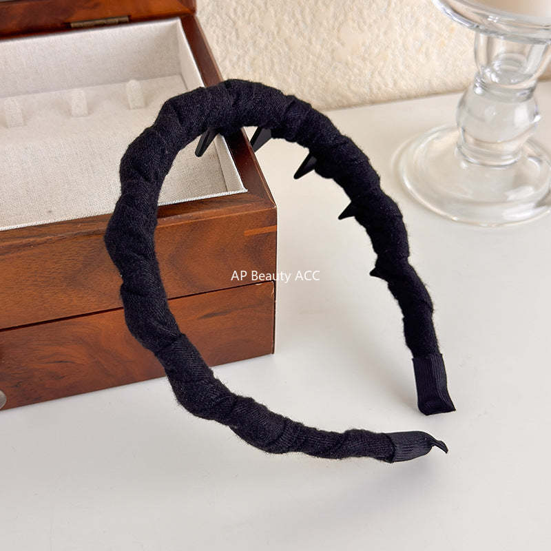 E관 - 소프트 벨벳 패브릭 꼬임 디자인 머리띠 [27499] 25.09-4