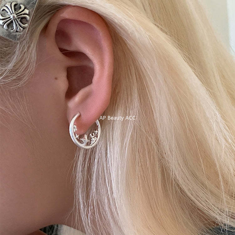 A관 - 샌딩 텍스처 별 디자인 링 귀걸이 [EH-4271] 25.11-4