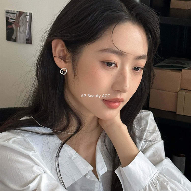 A관 - 기하학 크로스 라인 비정형 귀걸이 [EH-4410] 25.12-1