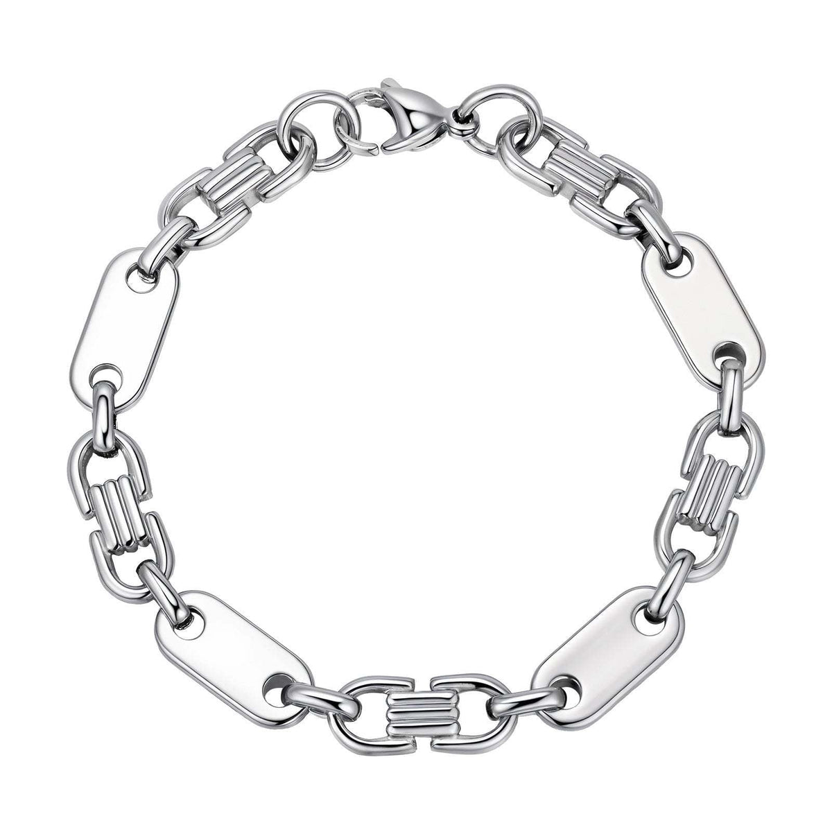 G관 - 스테인리스 스틸 핸드메이드 연결 체인 팔찌 [BR-2705] 25.10-5