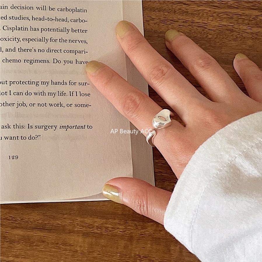 F관 - 925 실버 변형 하트 오픈형 반지 [J1809] 25.09-4