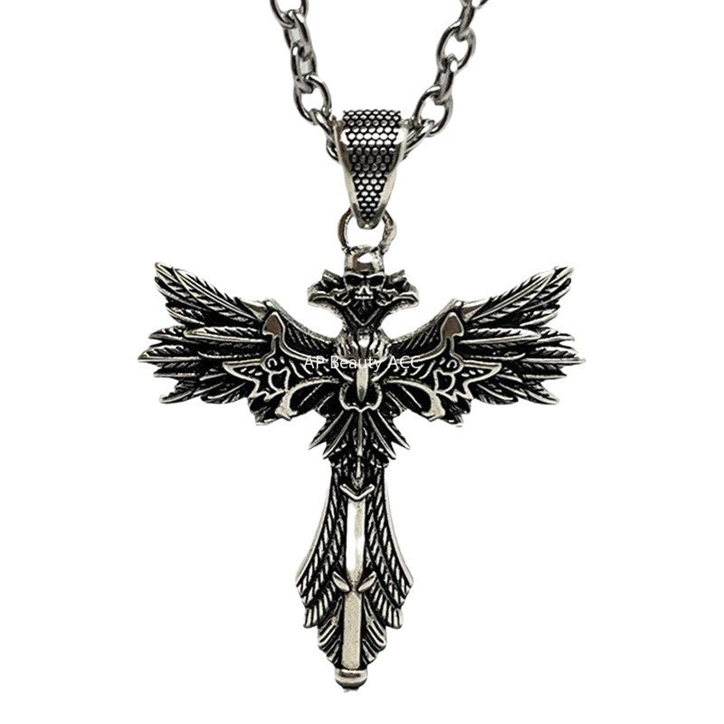 G관 - 호루스의 눈 해골 십자가 펜던트 목걸이 [X1189] 25.10-1