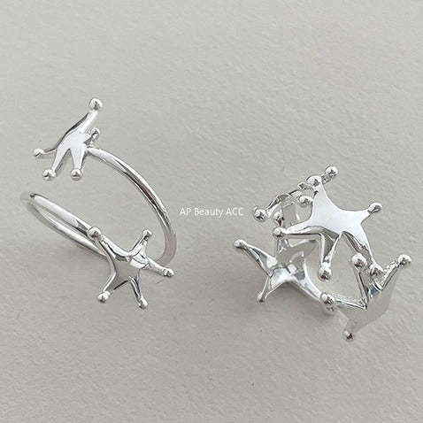 A관 - 925 실버 유니크 별 디자인 반지 [JZ-0716] 25.11-1