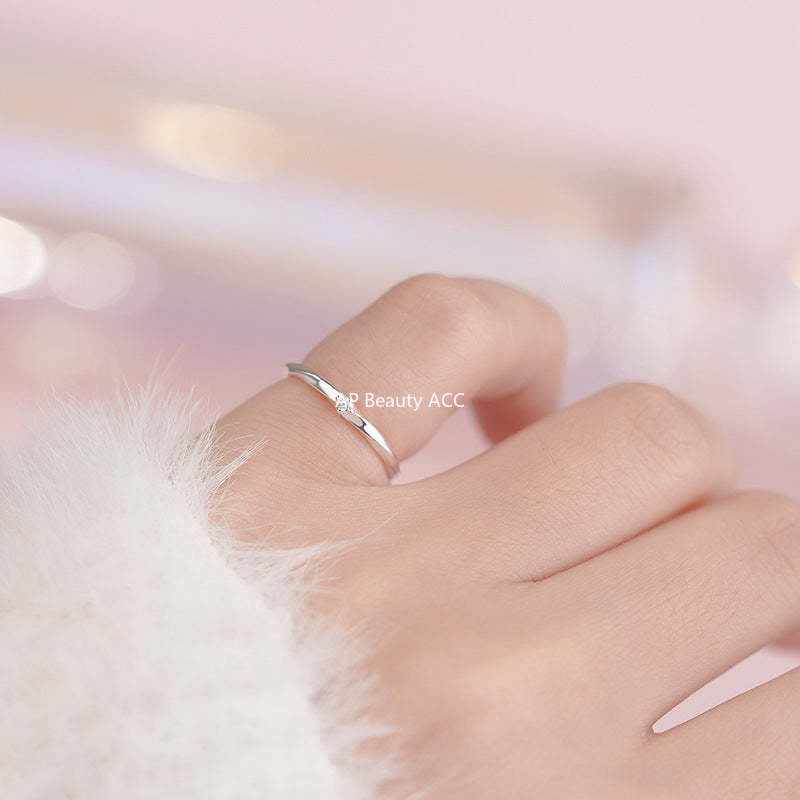 B관 - 999 실버 큐빅 뫼비우스 꼬임 반지 [YC3054R_1] 25.09-4