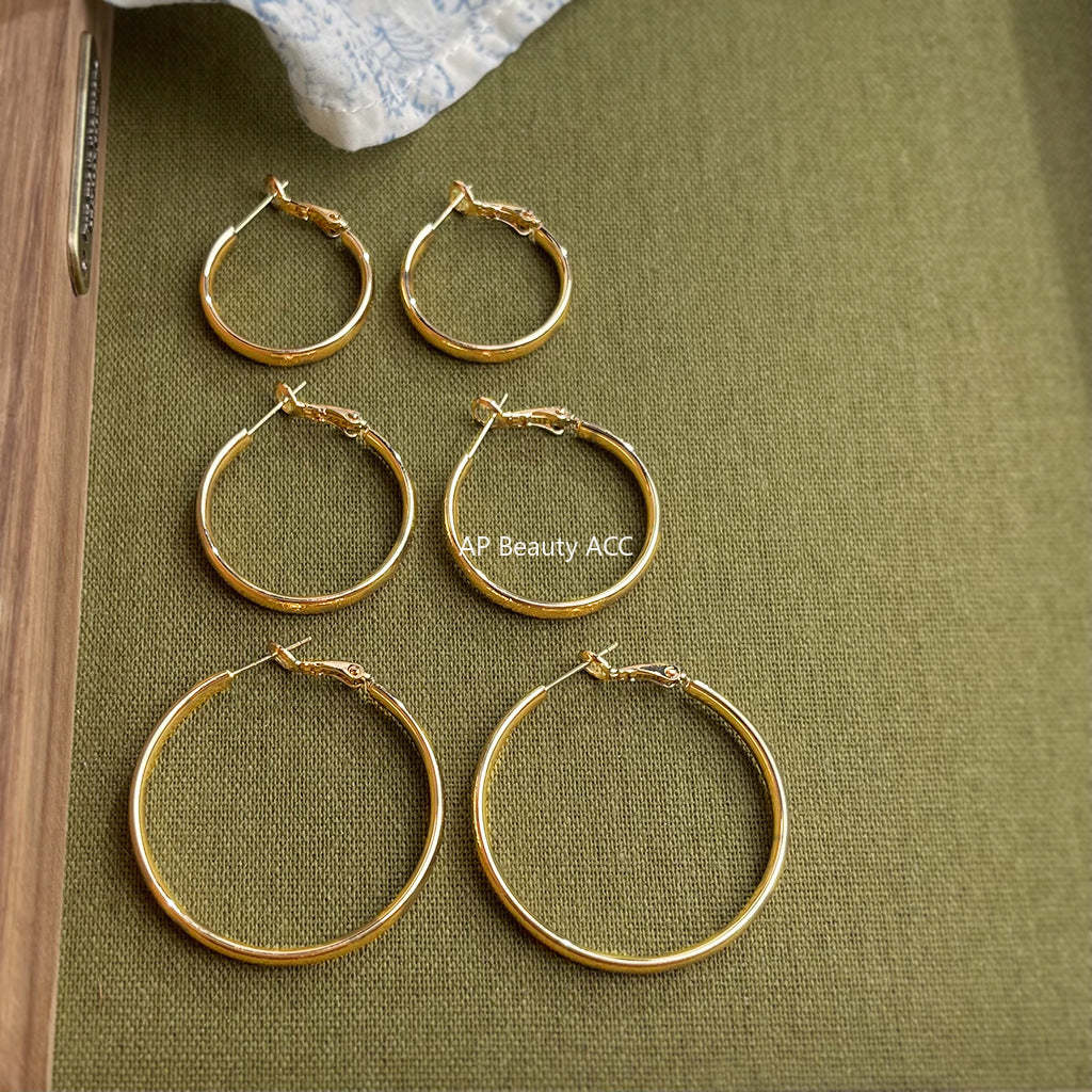 C관 - 무광 14K 도금 미니멀 링 귀걸이 [5731-5736] 25.03-3
