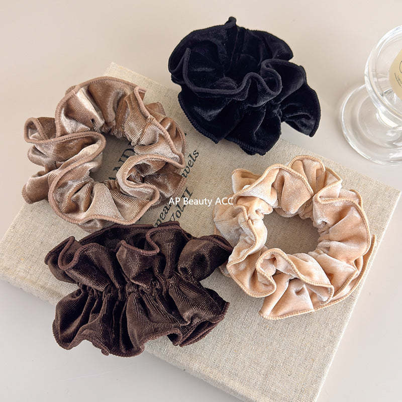 E관 - 벨벳 이중 레이어 곱창 헤어밴드 [26173] 25.11-1