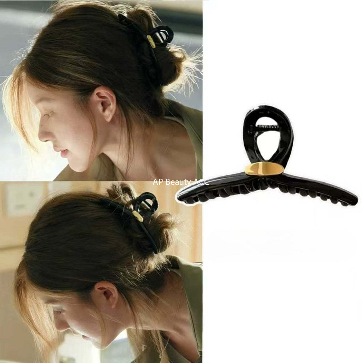 E관 - 골드 포인트 대형 교차형 집게핀 [27598] 25.10-4