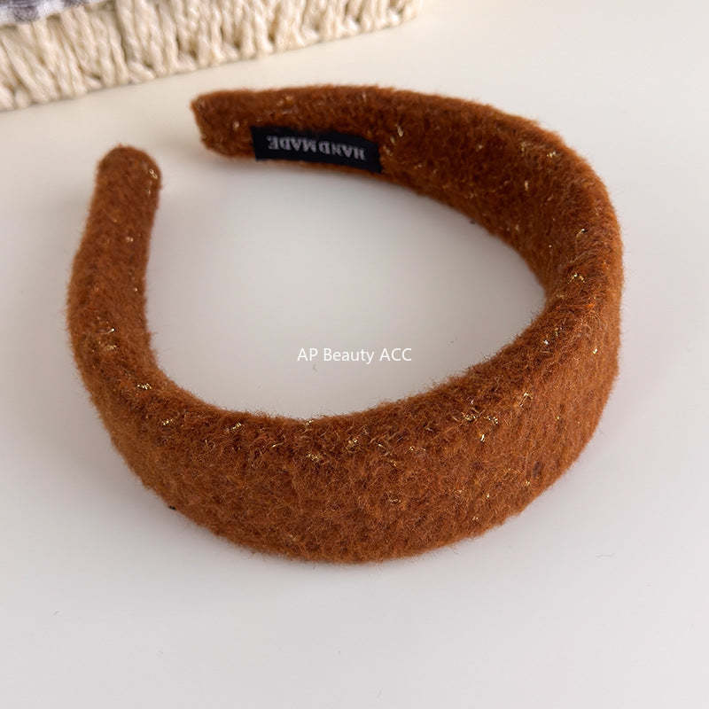 E관 - 모직 니트 금사 와이드 머리띠 [27725] 25.11-4