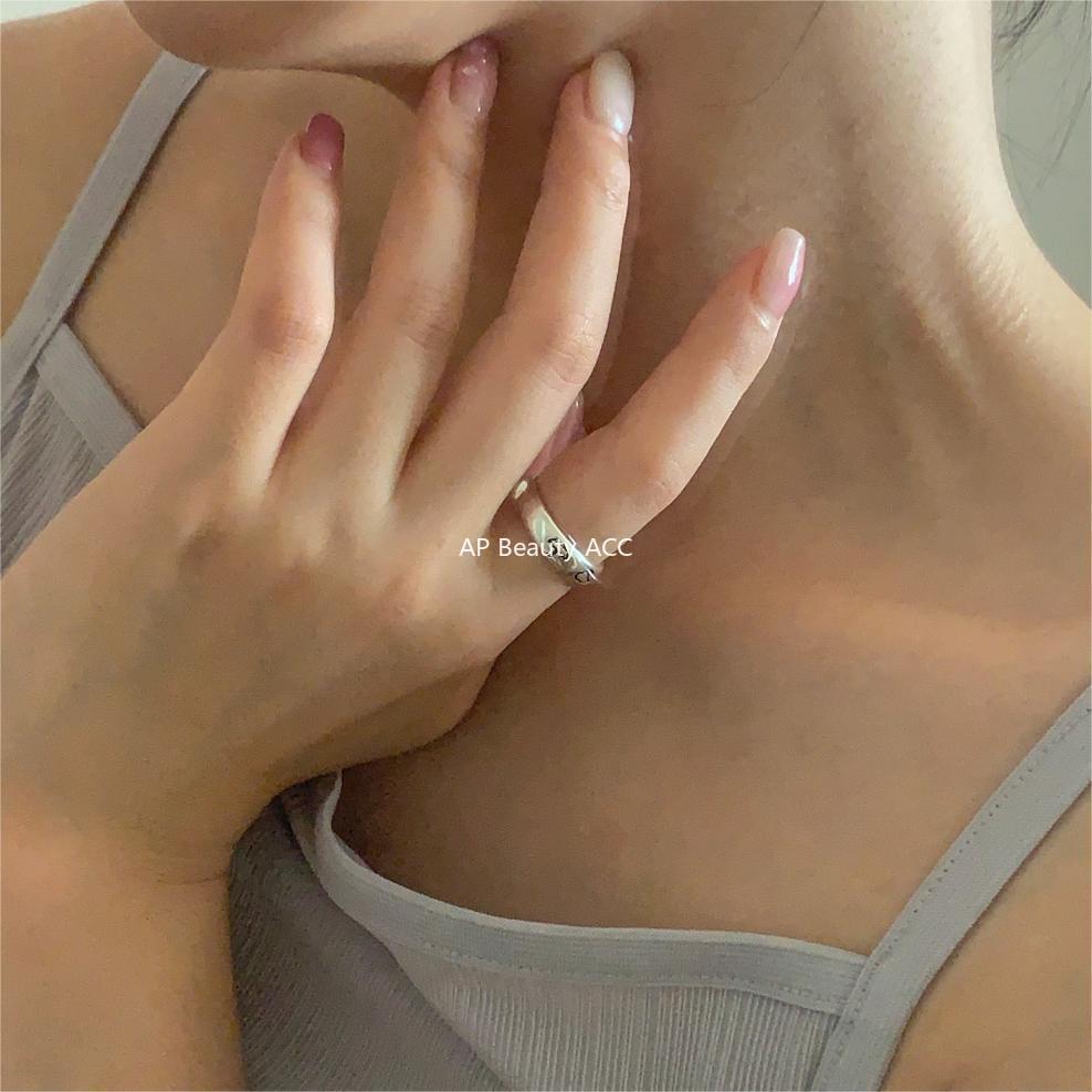 F관 - 925 실버 날찌 이모티콘 반지 [J1912] 25.10-1