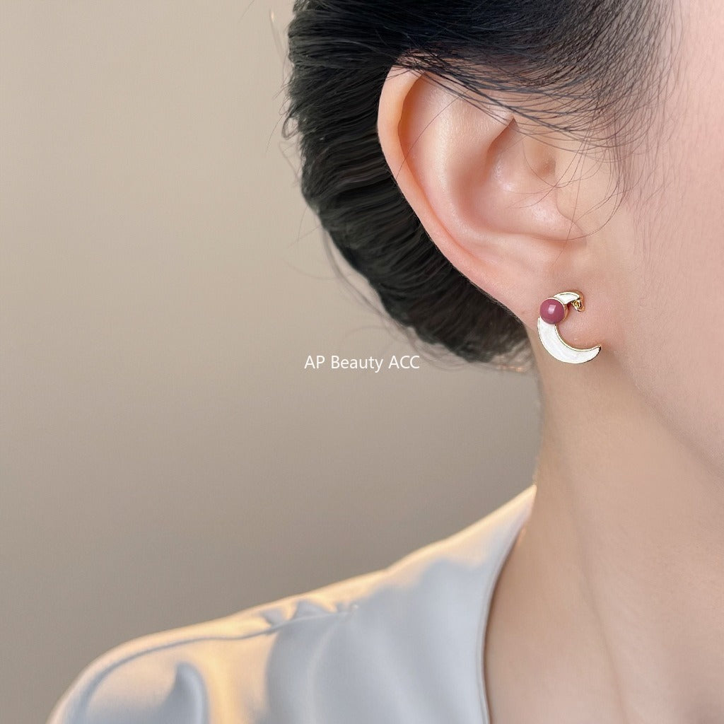 C관 - 925 은침 별 달 언밸런스 귀걸이 [7043] 25.11-1