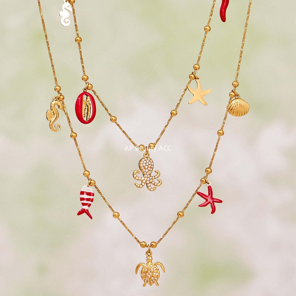 D관 - 스테인리스 스틸 문어 물고기 큐빅 펜던트 목걸이 팔찌 귀걸이 [TXP441] 25.10-4