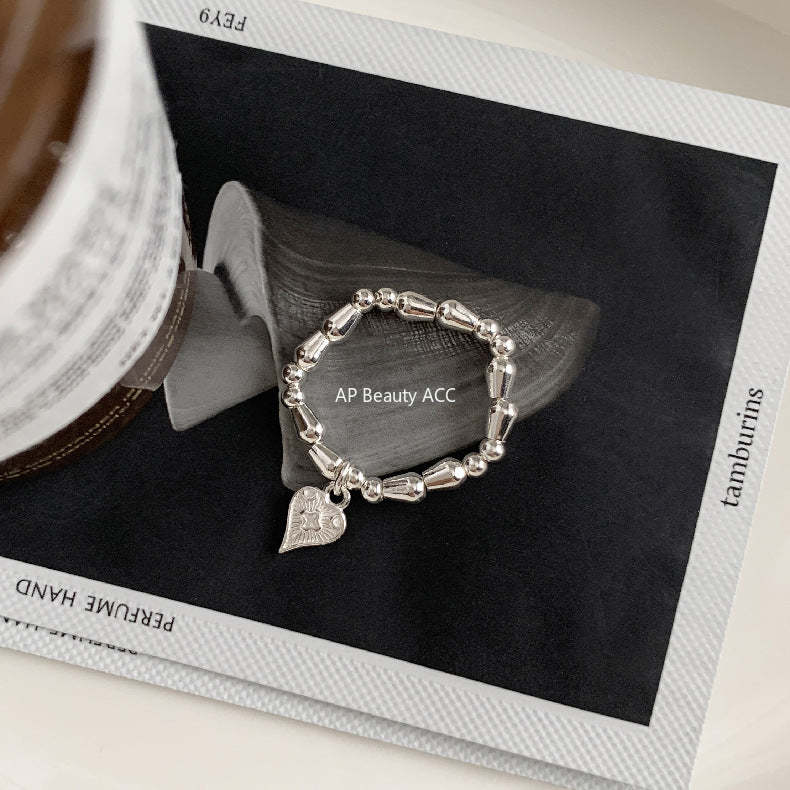 A관 - 클로버 십자가 하트 코끼리 미니 펜던트 925실버 비즈 반지 [RC] 25.11-4