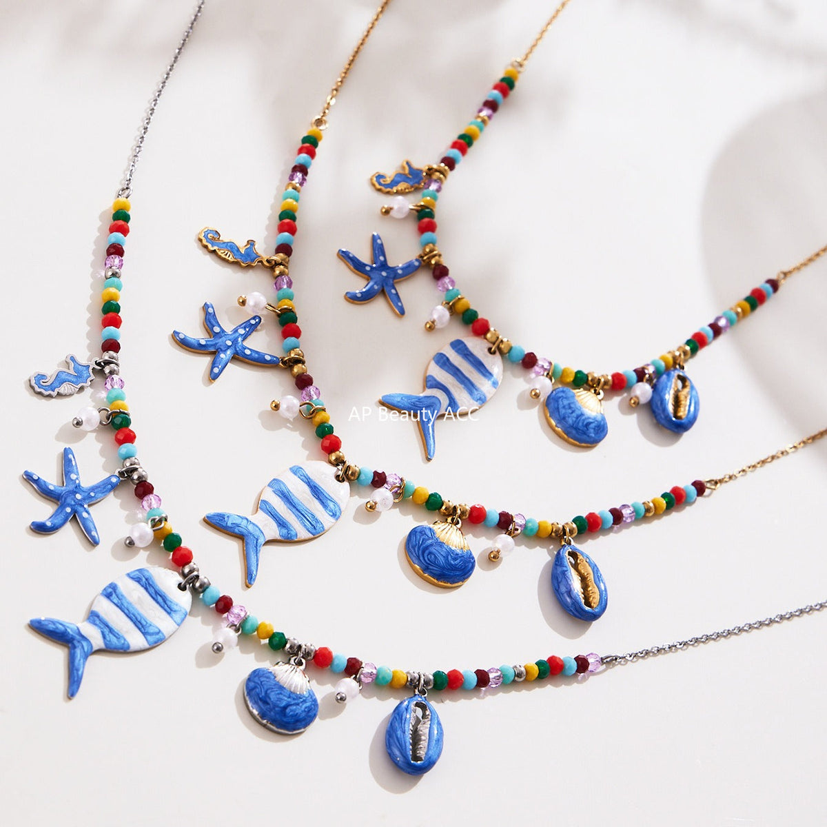 D관 - 18K 골드 도금 스테인리스 스틸 물고기 펜던트 목걸이 팔찌 발찌 [TXP418] 25.10-1