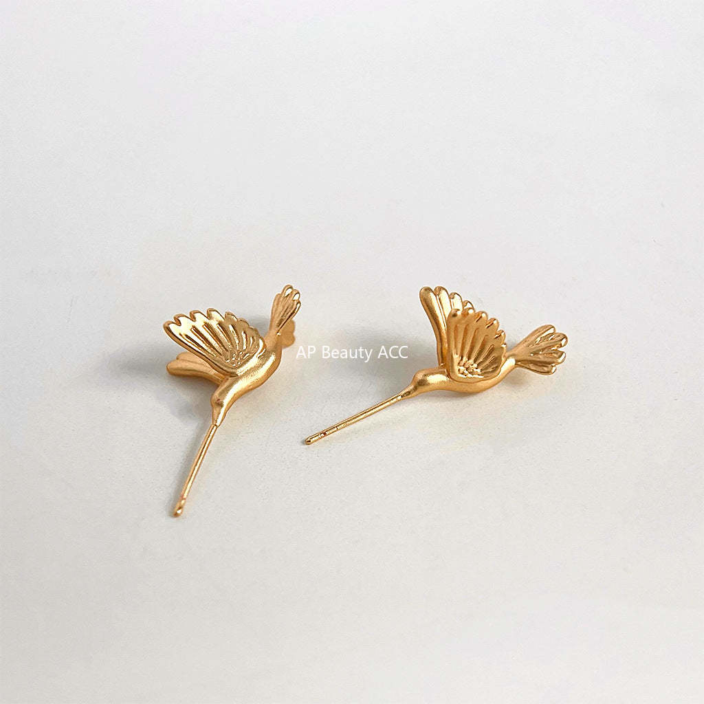 C관 - 매트 질감 새 모티프 디자이너 감각적인 귀걸이 [4276] 24.06-3