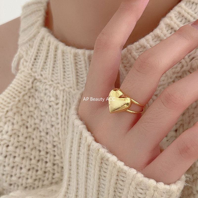 F관 - 925 실버 하트 오픈형 반지 [J1524] 25.10-1