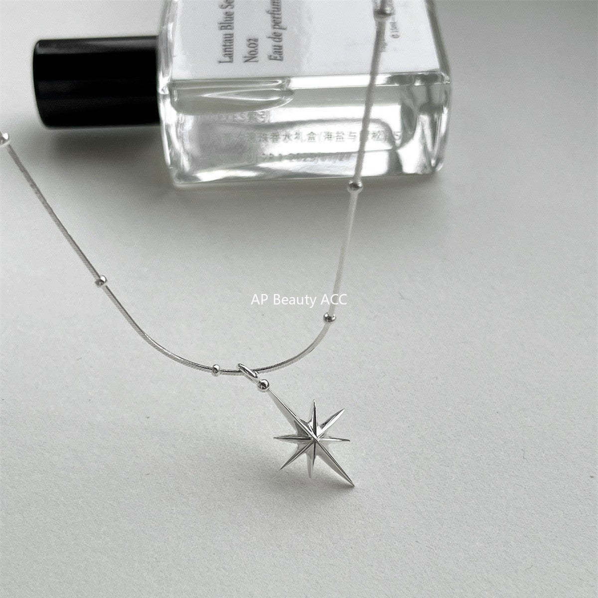 A관 - 925 실버 팔각별 펜던트 목걸이 [XL-1202] 25.09-4