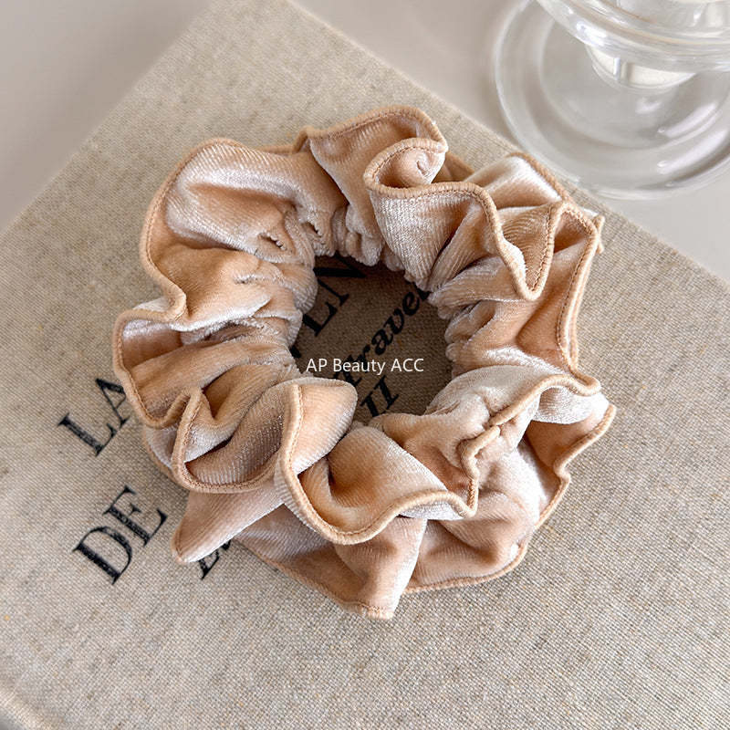 E관 - 벨벳 이중 레이어 곱창 헤어밴드 [26173] 25.11-1