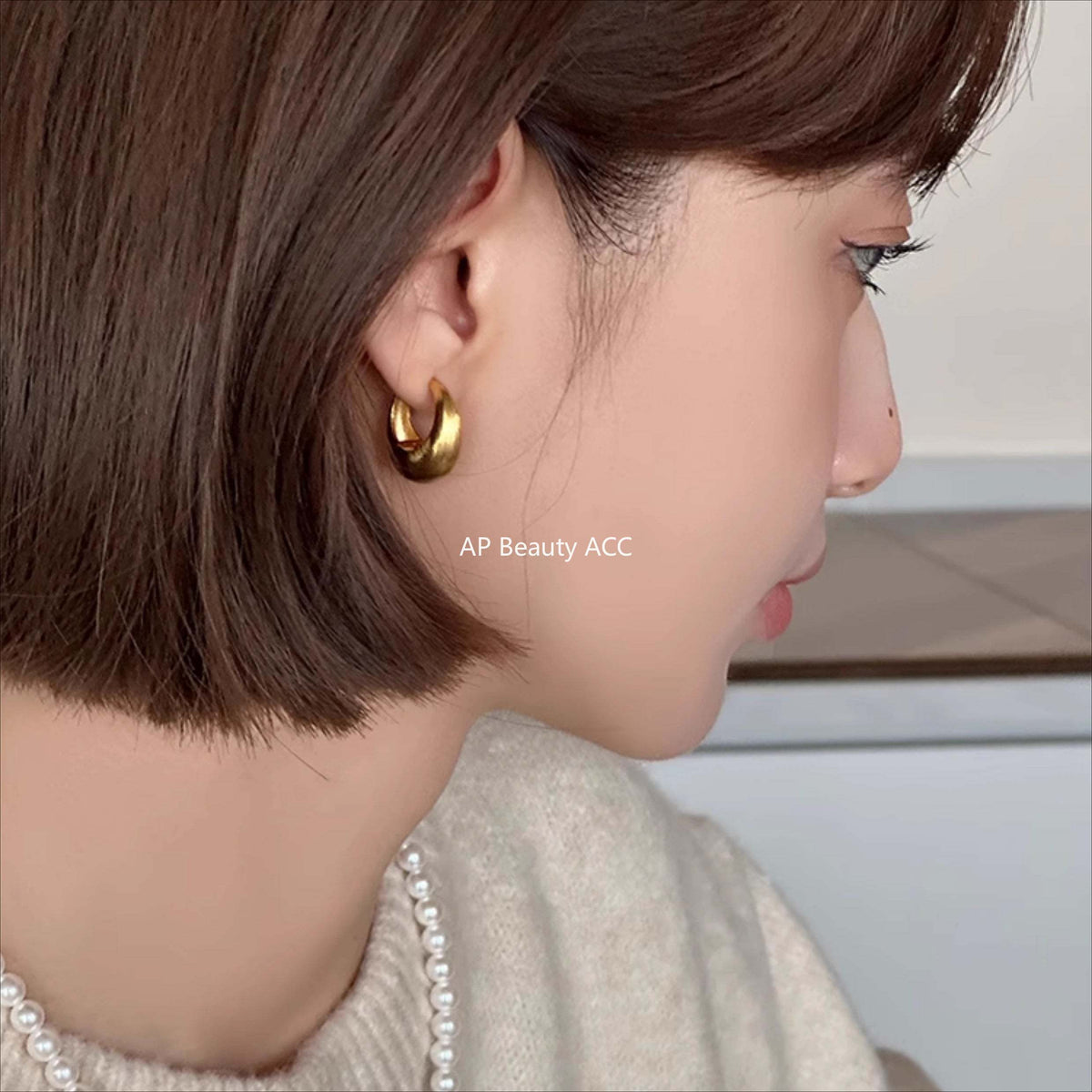 A관 - 프렌치 골드 링형 은침 귀걸이 [EH-2476] 24.12-2