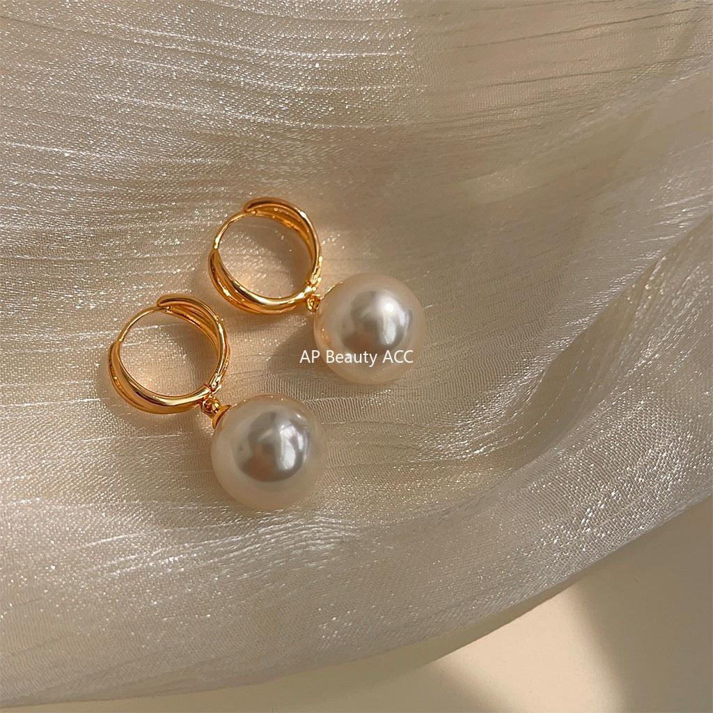 C관 - 글라스 진주 고급 14K 도금 귀걸이 [3689] 24.03-5