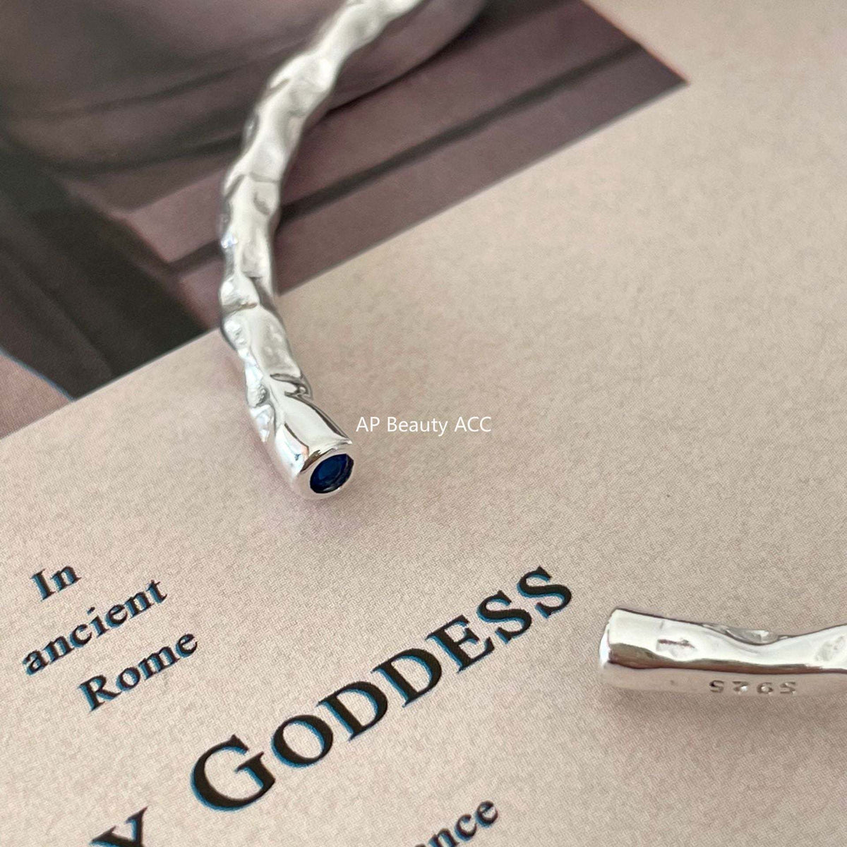 F관 - 925 실버 무광 비정형 오픈형 팔찌 [A255] 25.12-1