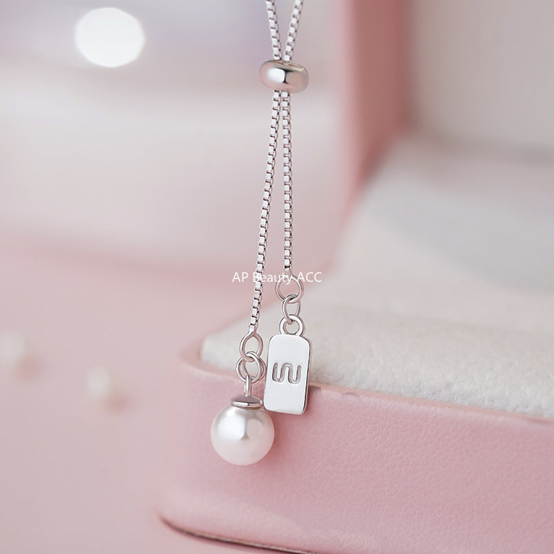 B관 - 925 실버 진주 사각 펜던트 목걸이 [YC2096N_1] 25.10-3