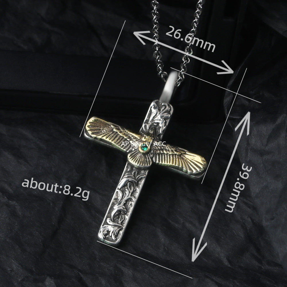 G관 - 독수리 디자인 십자가 펜던트 목걸이 [X1200] 25.10-2