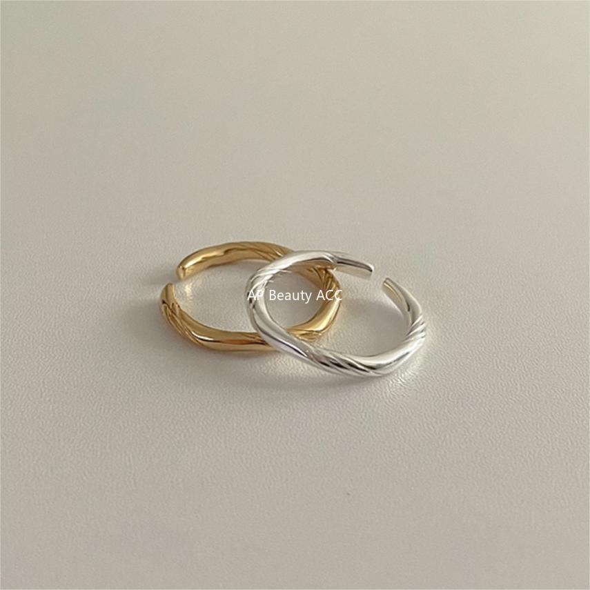 F관 - 925 실버 트위스트 오픈형 반지 [J1915] 25.10-5