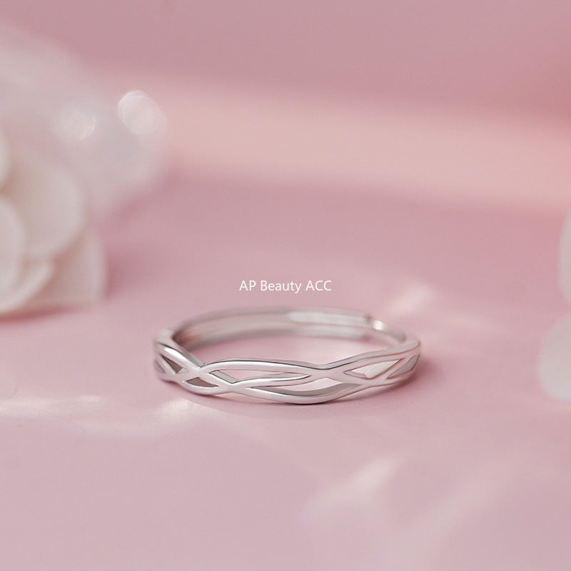 B관 - 999 실버 라인 큐빅 커플 반지 [YC3738R_1] 25.10-1