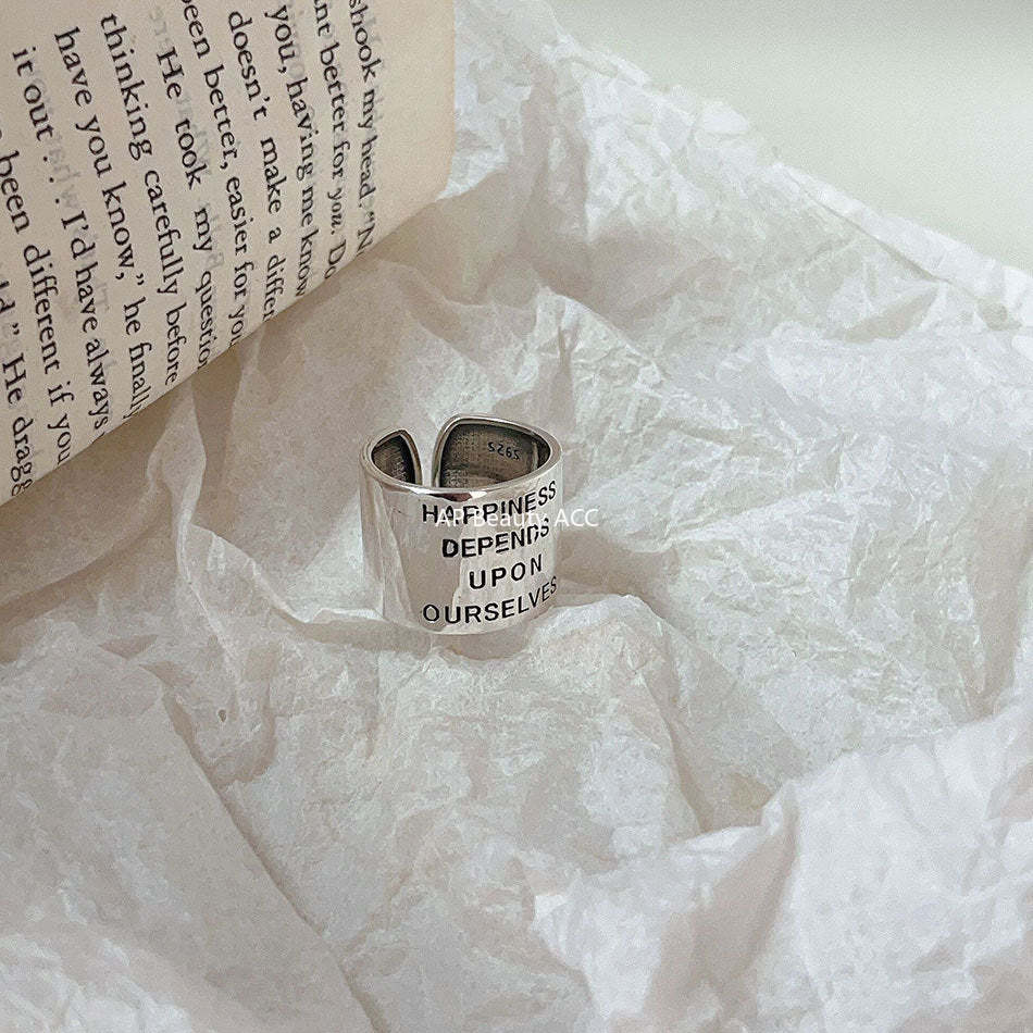 F관 - 925 실버 빈티지 레터링 볼드 반지 [J960] 25.10-5